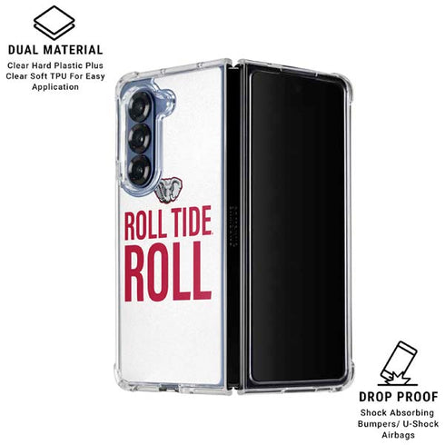 University of Alabama Crimson Roll Tide Galaxy Z Fold6 Clear Case