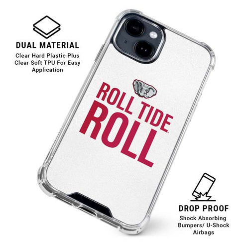 University of Alabama Crimson Roll Tide iPhone 15 Clear Case