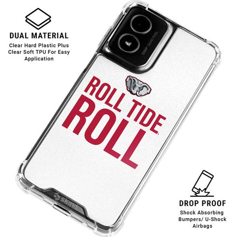 University of Alabama Crimson Roll Tide Moto G Power 5G (2024) Clear Case