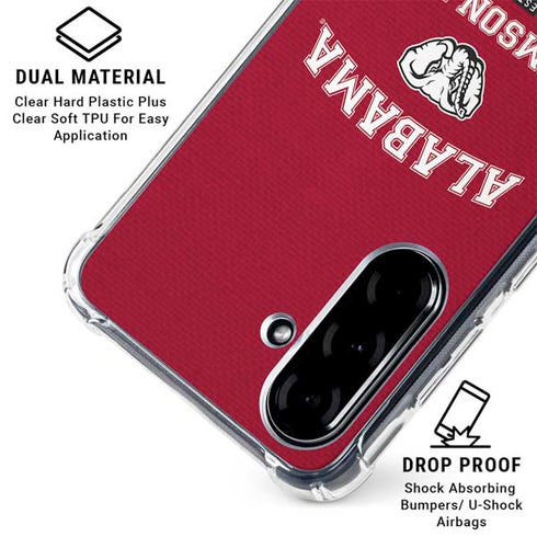 University of Alabama Crimson Tide Basketball Galaxy A36 5G Clear Case