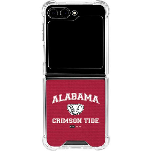 University of Alabama Crimson Tide Basketball Galaxy Z Flip6 Clear Case