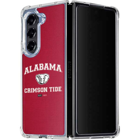 University of Alabama Crimson Tide Basketball Galaxy Z Fold5 5G Clear Case