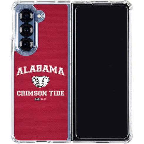 University of Alabama Crimson Tide Basketball Galaxy Z Fold6 Clear Case