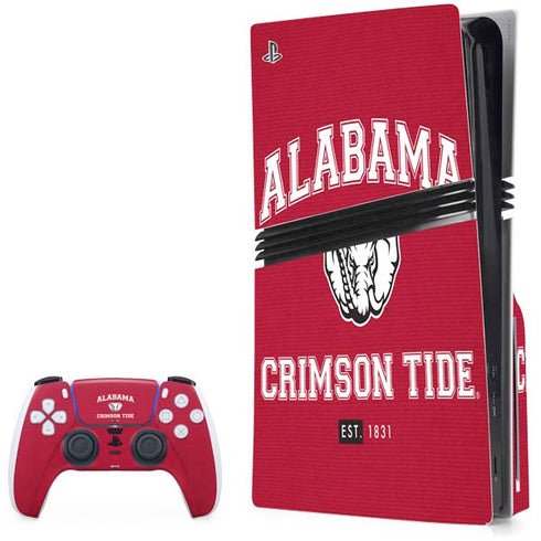 University of Alabama Crimson Tide Basketball PS5 Pro Disk Bundle Skin