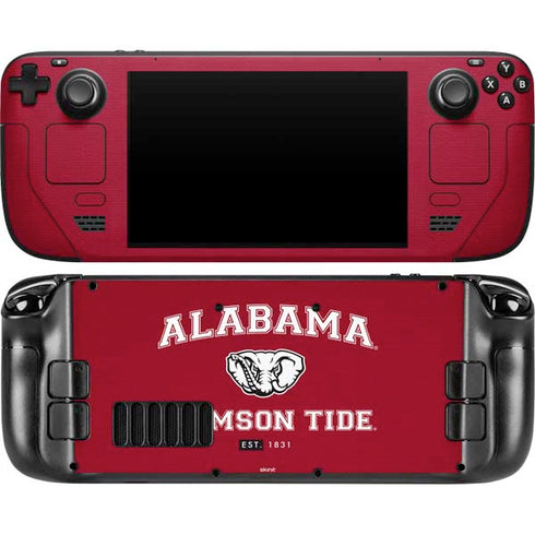 University of Alabama Crimson Tide Basketball Steam Deck Handheld Gaming Computer OLED Skin