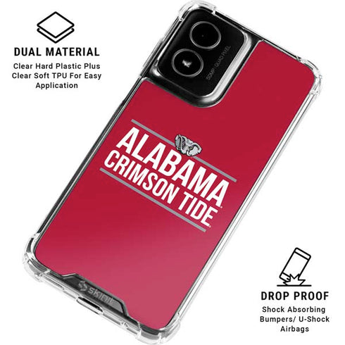 University of Alabama Crimson Tide Moto G Power 5G (2024) Clear Case