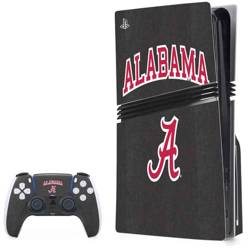 University of Alabama Logo PS5 Pro Disk Bundle Skin