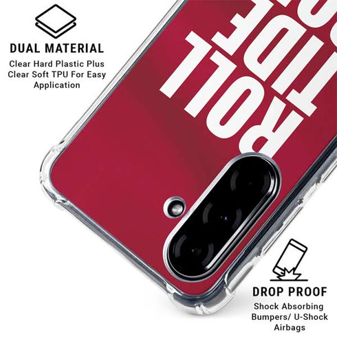 University of Alabama Roll Tide Roll Galaxy A36 5G Clear Case