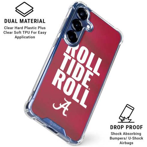 University of Alabama Roll Tide Roll Galaxy S25 FE Clear Case