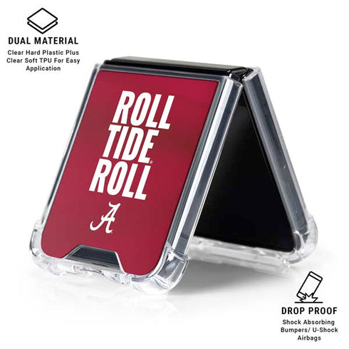 University of Alabama Roll Tide Roll Galaxy Z Flip6 Clear Case