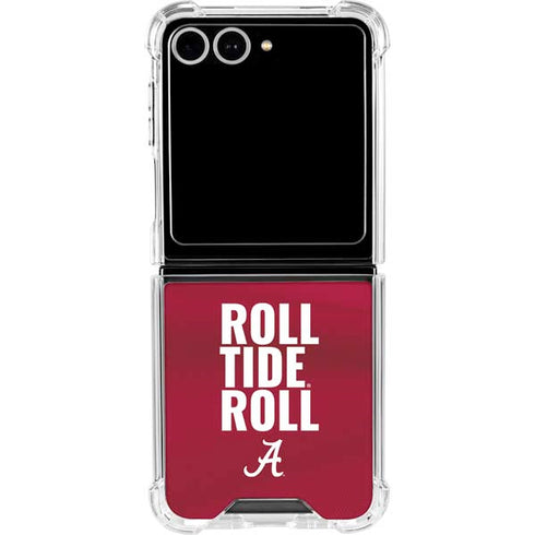 University of Alabama Roll Tide Roll Galaxy Z Flip7 Clear Case