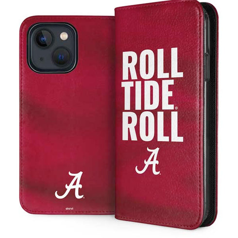 University of Alabama Roll Tide Roll iPhone 15 Folio Case