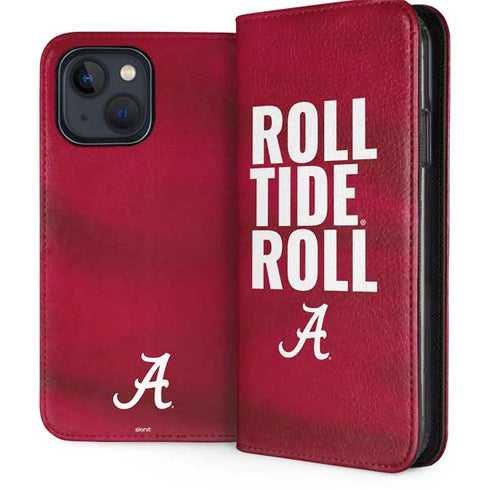 University of Alabama Roll Tide Roll iPhone 15 Plus Folio Case