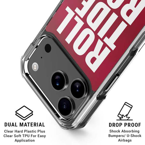 University of Alabama Roll Tide Roll iPhone 17 Pro Max Clear Case