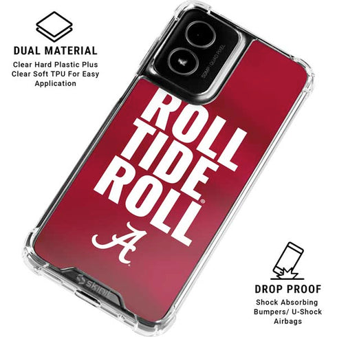University of Alabama Roll Tide Roll Moto G Power 5G (2024) Clear Case