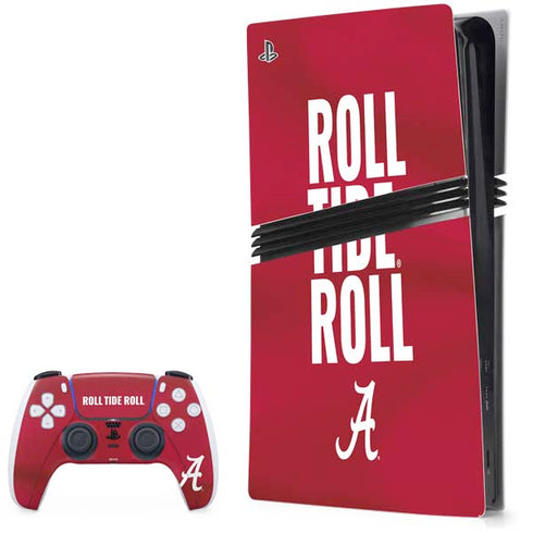 University of Alabama Roll Tide Roll PS5 Pro Bundle Skin