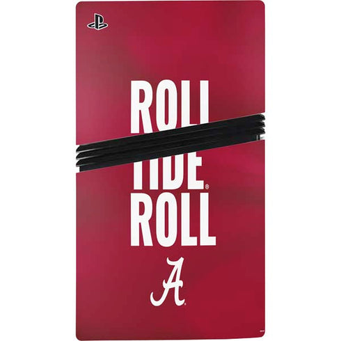University of Alabama Roll Tide Roll PS5 Pro Disk Bundle Skin