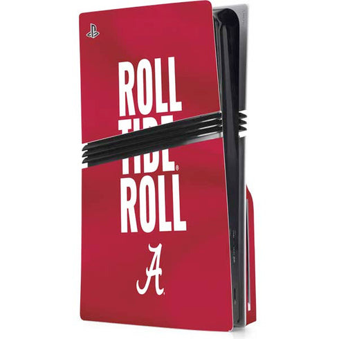 University of Alabama Roll Tide Roll PS5 Pro Disk Console Skin