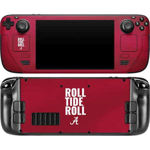 University of Alabama Roll Tide Roll Steam Deck Handheld Gaming Computer OLED Skin