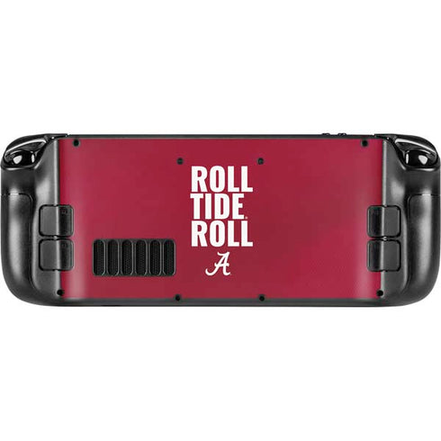 University of Alabama Roll Tide Roll Steam Deck Handheld Gaming Computer OLED Skin