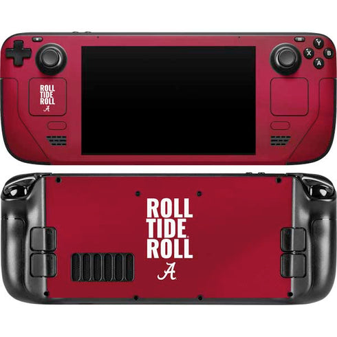 University of Alabama Roll Tide Roll Steam Deck Handheld Gaming Computer Skin