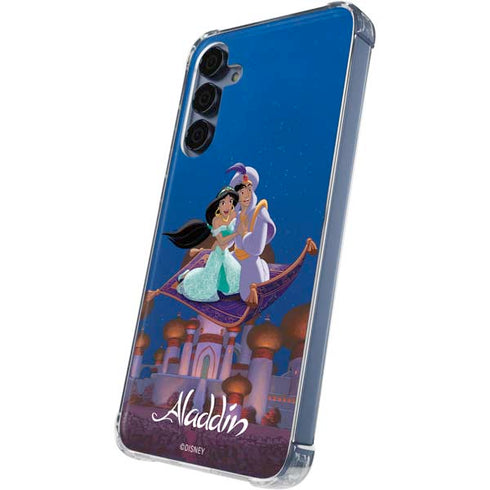 Disney Aladdin and Jasmine Magic Carpet Galaxy A55 5G Clear Case