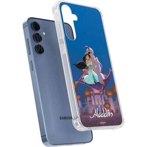Disney Aladdin and Jasmine Magic Carpet Galaxy A55 5G Clear Case