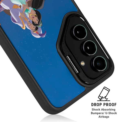 Disney Aladdin and Jasmine Magic Carpet Galaxy S25 Kickstand Case