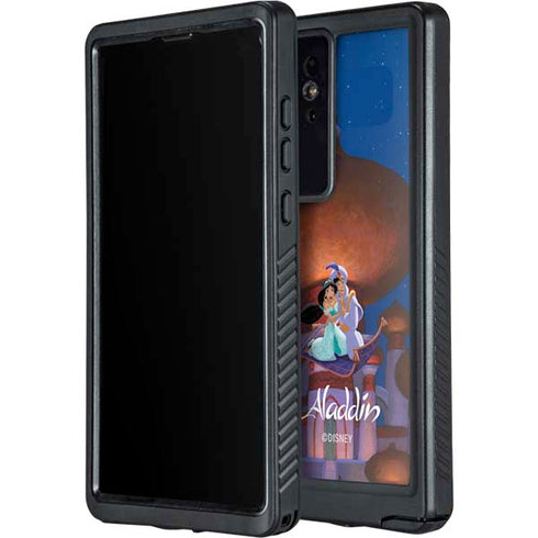 Disney Aladdin and Jasmine Magic Carpet Galaxy S24 Ultra Waterproof Case