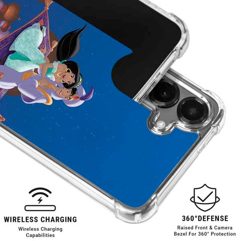 Disney Aladdin and Jasmine Magic Carpet Galaxy S26 Plus Clear Case