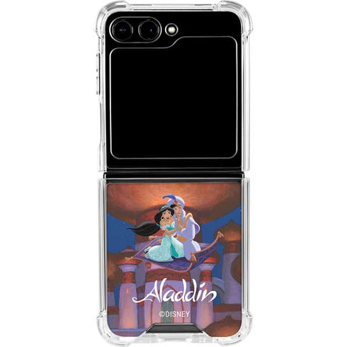 Disney Aladdin and Jasmine Magic Carpet Galaxy Z Flip6 Clear Case
