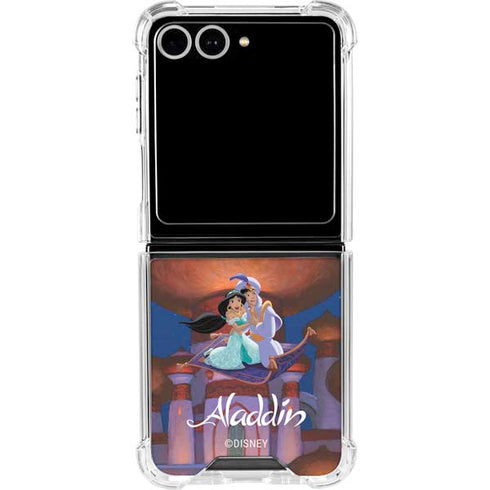 Disney Aladdin and Jasmine Magic Carpet Galaxy Z Flip7 Clear Case