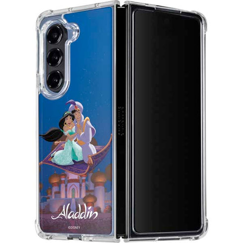 Disney Aladdin and Jasmine Magic Carpet Galaxy Z Fold5 5G Clear Case