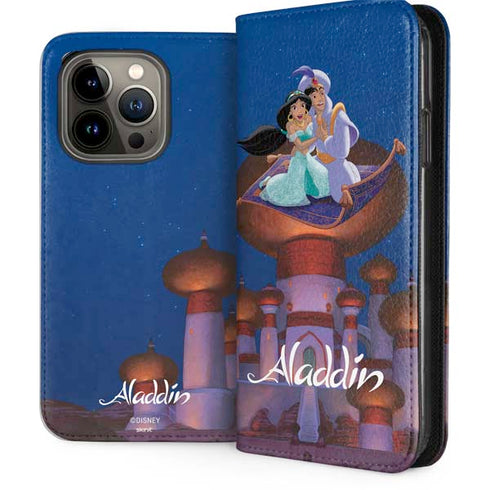 Disney Aladdin and Jasmine Magic Carpet iPhone 14 Pro Folio Case