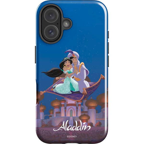 Disney Aladdin and Jasmine Magic Carpet iPhone 16 Plus Impact Case
