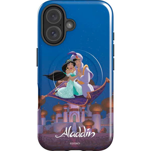 Disney Aladdin and Jasmine Magic Carpet iPhone 16 Plus Magsafe Impact Case