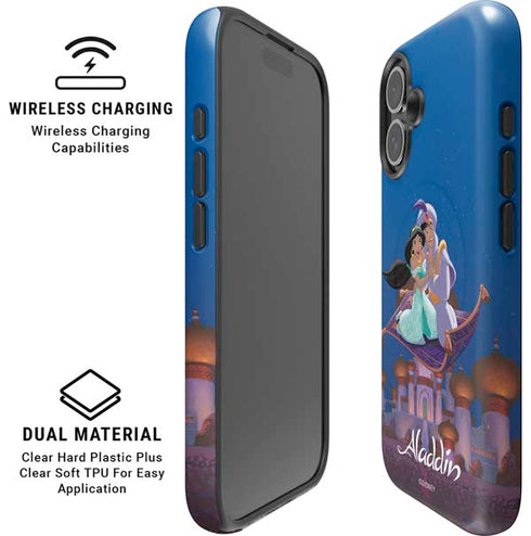 Disney Aladdin and Jasmine Magic Carpet iPhone 16 Plus Magsafe Impact Case