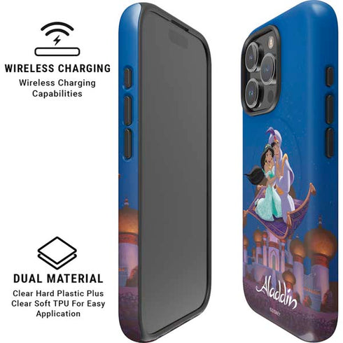Disney Aladdin and Jasmine Magic Carpet iPhone 16 Pro Magsafe Impact Case