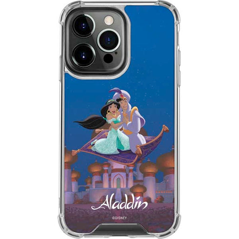 Disney Aladdin and Jasmine Magic Carpet iPhone 16 Pro Max Clear Case