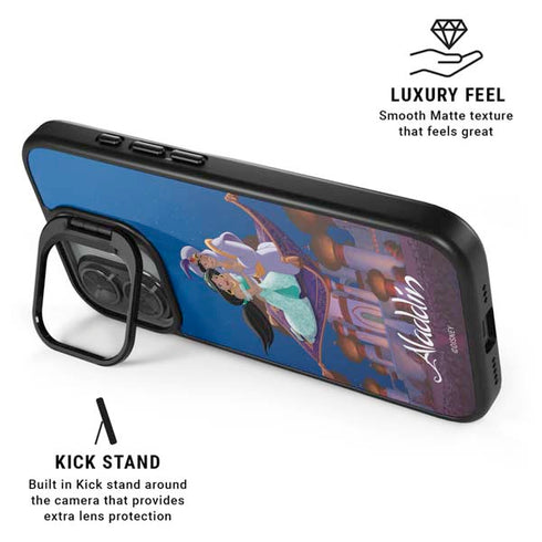 Disney Aladdin and Jasmine Magic Carpet iPhone 17 Kickstand Case