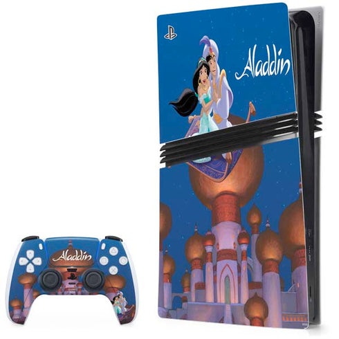 Disney Aladdin and Jasmine Magic Carpet PS5 Pro Bundle Skin