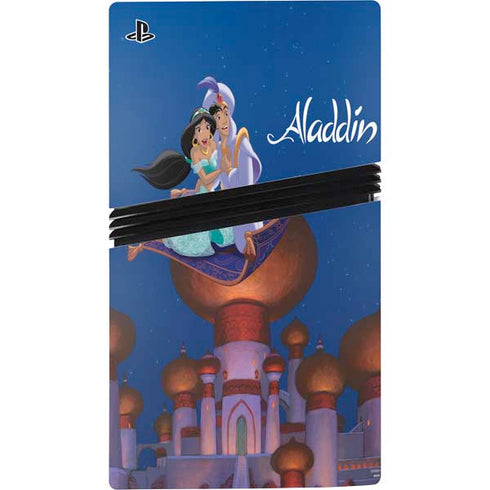Disney Aladdin and Jasmine Magic Carpet PS5 Pro Console Skin