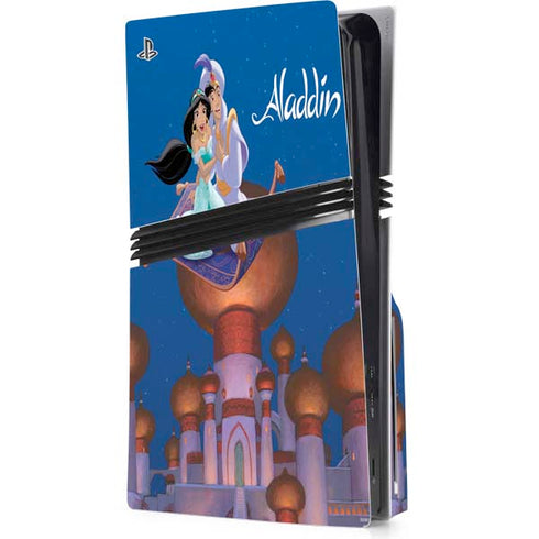 Disney Aladdin and Jasmine Magic Carpet PS5 Pro Disk Console Skin