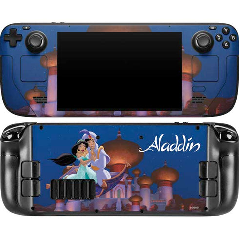 Disney Aladdin and Jasmine Magic Carpet Steam Deck Handheld Gaming Computer OLED Skin