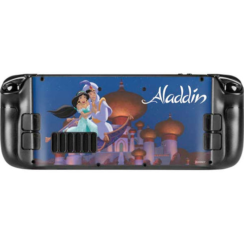 Disney Aladdin and Jasmine Magic Carpet Steam Deck Handheld Gaming Computer OLED Skin