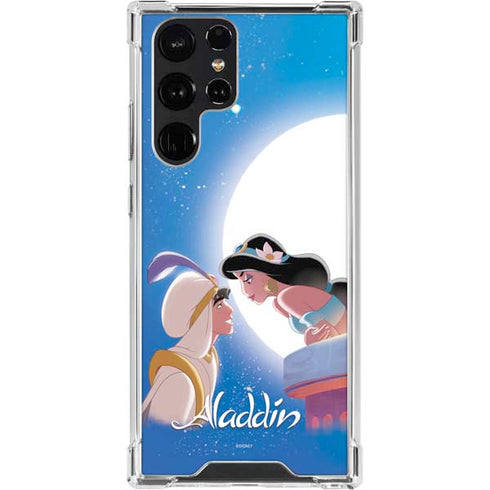 Disney Aladdin and Princess Jasmine Kiss Galaxy S23 Ultra Clear Case