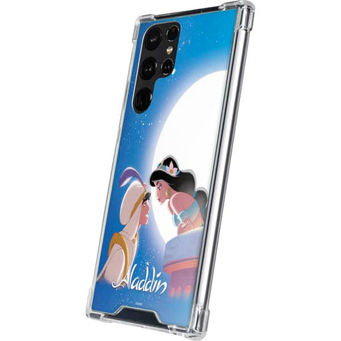 Disney Aladdin and Princess Jasmine Kiss Galaxy S23 Ultra Clear Case