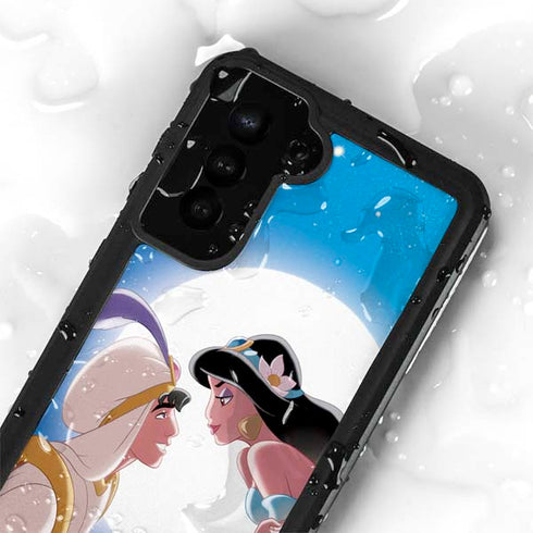Disney Aladdin and Princess Jasmine Kiss Galaxy S24 Plus Waterproof Case