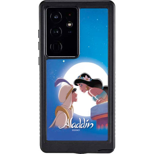 Disney Aladdin and Princess Jasmine Kiss Galaxy S24 Ultra Waterproof Case