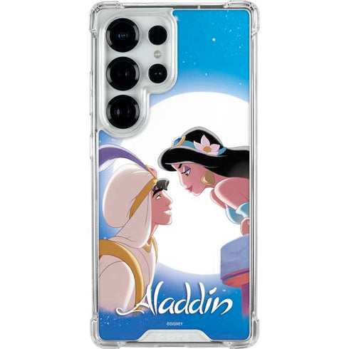 Disney Aladdin and Princess Jasmine Kiss Galaxy S25 Ultra Clear Case